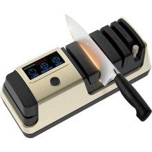 5-in-1 Electric Diamond Knife Sharpener – 3 Adjustable Speeds, LCD Display, for Straight Knives