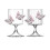 Delicate Pink Butterfly Decorated Glass Cup-Vertical pattern 2