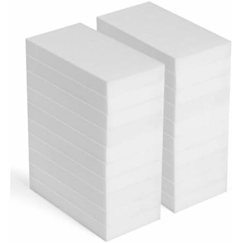 Pacote com 20 esponjas de limpeza mágicas de melamina, 10x6x2cm 1