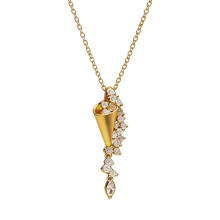 Fijne halsketting versierd met dromerig accent trendy cadeau-Goud