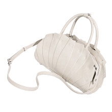 Fashionable Fan Shape Shoulder Bag For Women With Large-Beige