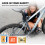 ROCKBROS Folding Bike Lock High Security Heavy Duty Alloy Bicycle Foldable Lock 7