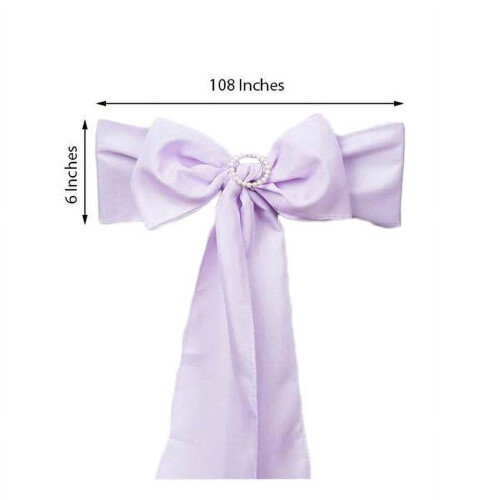 Stolsbågar i polyester, lavendel, 15 x 28 cm, 5-pack 1