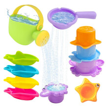 Swimming Pool Beach Toy With Animal Cups, Watering-9pcs green
