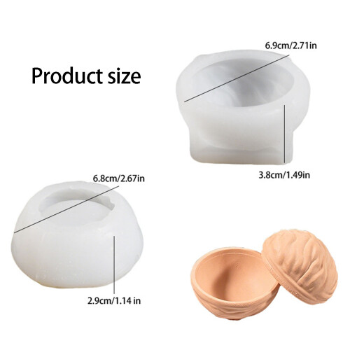 Nut Flowerpot Silicone Molds For Making Candle Cup Soap Concrete 2