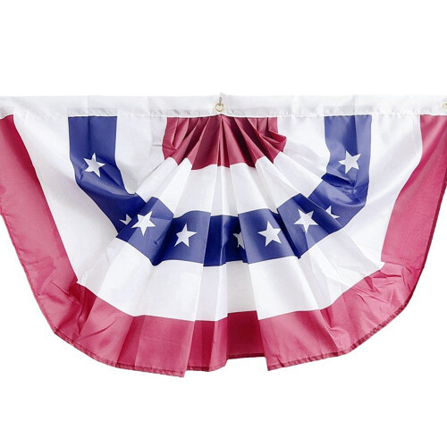 Amerikansk polyester halvfanflag med messingringe 2