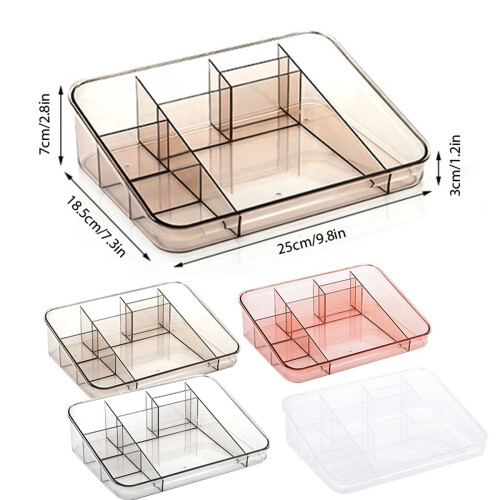 Make-up-Organizer-Tablett aus transparentem Acryl mit Pinselhalter 2