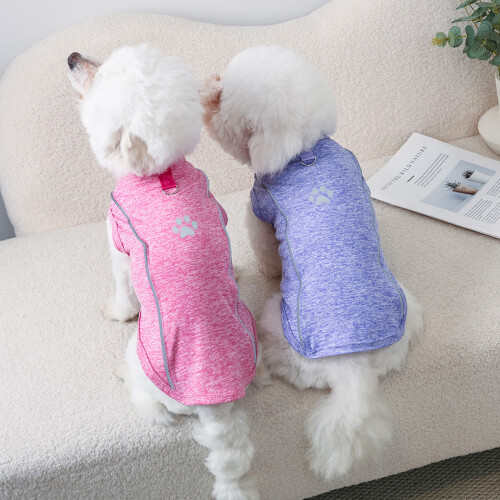 Reflective Strips Fabric Dog Vest Summer Cooling-Light Blue L 2