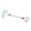 1Pc Artificial Jade Doublehead Beauty Roller AntiAging Face Eye Neck Massager Tool(White) 2