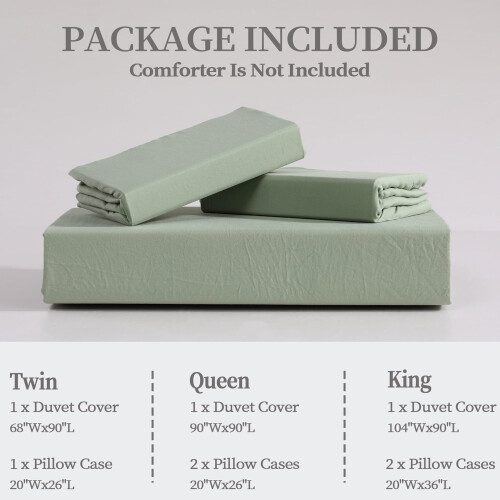Ensemble de housse de couette à volants Queen 3 pièces en microfibre lavée 2