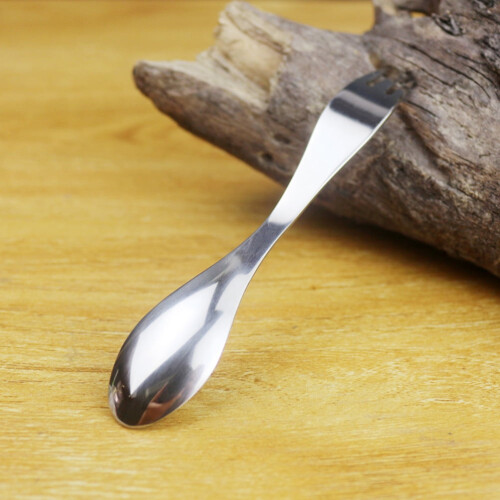 Spork bærbart bestikk i rustfritt stål, 2 stk. 2