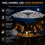 (Light Grey) GlamHaus Solar LED Tilting Garden Parasol 2.7M 5