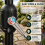 (Light Grey) GlamHaus Solar LED Tilting Garden Parasol 2.7M 9