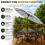 (Light Grey) GlamHaus Solar LED Tilting Garden Parasol 2.7M 10