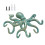 Iron Art Wall Hook Octopuses Theme Outerwear Hanger Space-Green 1