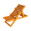 Chaise de plage pour maison de poupée, chaise longue,-Jaune 1
