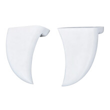 1 paar auto voorbumper tanden ornament zonbestendige plastic-Wit