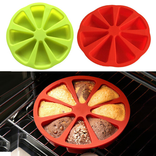 Nonstick Heat Resistant Silicone Triangle Cake Pan-Red 2