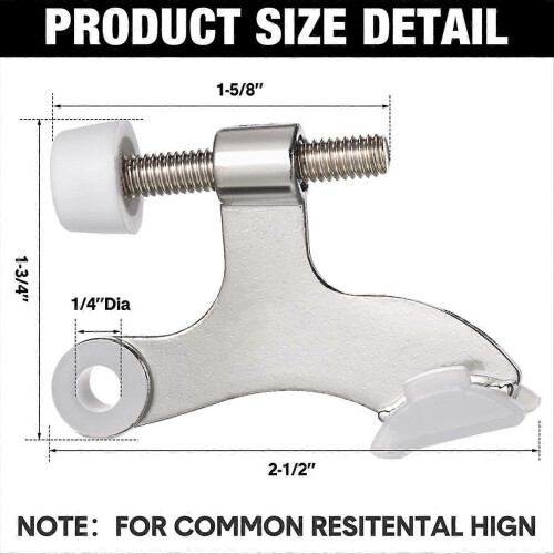 20pack Hinge Pin Door Stops Satin Brushed Door Stopper Adjustable 1