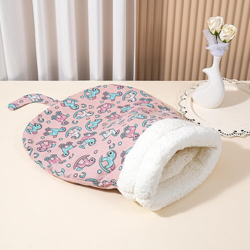 Cat Sleeping Bag Self-Warming Plush Cave Bed35x45cm