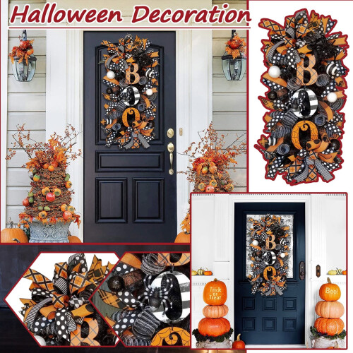 Halloween-Kranz, 3D-Herbstdeko für Tür oder Wand