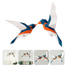 3D geometrische Origami-Liebesvögel Wanddekoration (1 Stück)