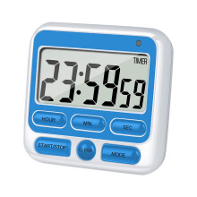Digital kjøkkentimer med lydløs/høy alarm, opptelling/nedtelling,