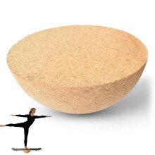 Balanceblock aus massivem Kork, Fitness-Halbkugel 157cm, aus Naturkork, ideal für Gleichgewichtstraining und nachhaltiges Training.