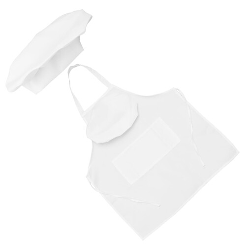 Weiße Küchenschürze aus Polyester mit Aufbewahrungstasche
