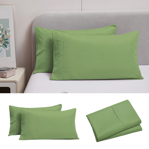 Conjunto de 2 fronhas tamanho Queen com fechamento tipo envelope em microfibra.