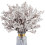 Gypsophila artificiale e stelo di fiore di ciliegio, bianco 1