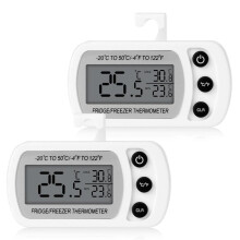 2-pack of refrigerator thermometers, digital refrigerator thermometers, magnetic refrigerator thermometers with hooks, freezer ther