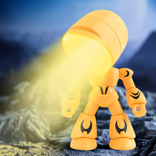 Veilleuse robot mignonne, lampe tactile LED à piles