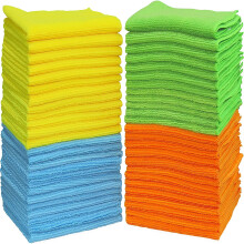 Panos de limpeza de microfibra 30x30cm - Pacote com 50 unidades