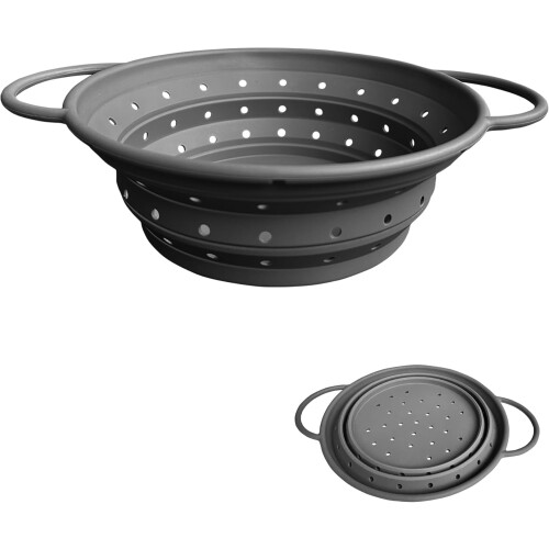 Escorredor de silicone dobrável com alça – Médio ou