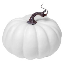 Hvid skumgræskardekoration til efterår og Thanksgiving