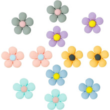 12 st krokodilberlocker med prästkrage och körsbärsblommor
