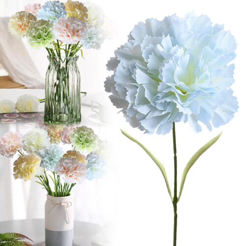 Ægte Blå Nelliker 40 cm Kunstige Blomster 1 stk