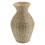 Håndvevd bambusvase olivengrønn 18,5 cm 1