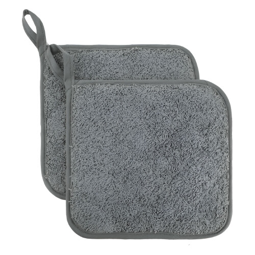 Βαμβακερές θήκες για γλάστρες ACDANC 18x18cm, συσκευασία των 2 γκρι