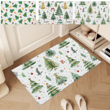 Julebademåtte skridsikker absorberende 40x60cm