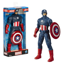 Marvel Avengers Captain America 9.5-Inch Scale Action Figure Toy Comics-Inspired Design For Ages 4 And Up