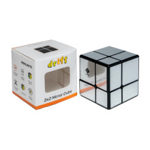 Cubelelo Drift Mirror 2X2 (Silver) Stickerless Speed Cube|Comes With Mirror Finished Sticker For A Premium Look&Feel|Collective Item|Speedy Stress Bu