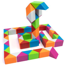 Cubelelo Magic Snake Rainbow Puzzle Cube (72 Wedges) | Twist And Turn Shape Creation Fun Game For Kids Boys Girls And Adults | Multicolor Brain Tease
