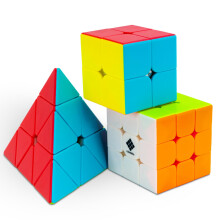 Cubelelo Drift 2X2 3X3 & Pyraminx Cube Combo (Stickerless) | Ideal For Kids Above 3 4 5 6 Years Old Boys Girls | 3 In 1 Speedcube Gift Set | High Sp
