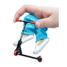 Cla6 Mini Scooter Para Dedos Con Pantalones Y Zapatos | Scooter Miniatura | Herramientas Y Piezas De Repuesto Incluidas |