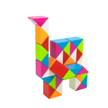 Cubelelo Magic Snake Rainbow Puzzle Cube (48 Wedges) | Twist And Turn Shape Creation Fun Game For Kids Boys Girls And Adults | Multicolor Brain Tease