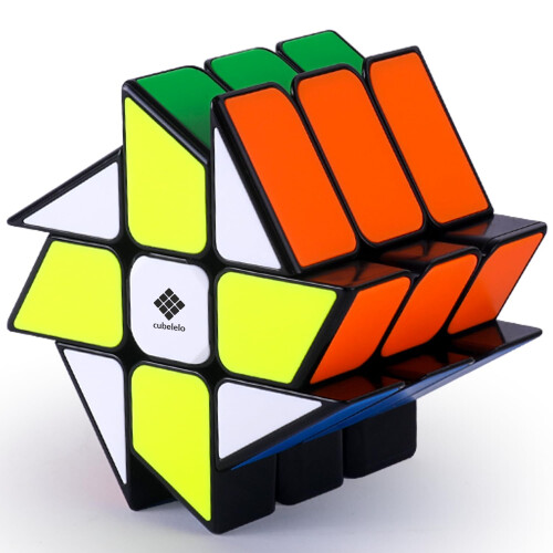 Cubelelo Drift Windmill (Tiled) Magic Cube Puzzle | Unique Shape Mod With Premium Design Smooth Finish Toy For Intermediate And Advanced Solvers | S