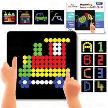 Gioco di puzzle magnetici Wembley forme imaginative per bambini, set educativo creativo da 58 pezzi