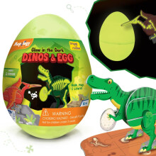 Imagimake Mapology Glow In The Dark Dinos & Egg |3D Dinosaur Puzzle For Kids | Build And Play With Glowing Dinosaur Toys | Birthday And Return Gifts